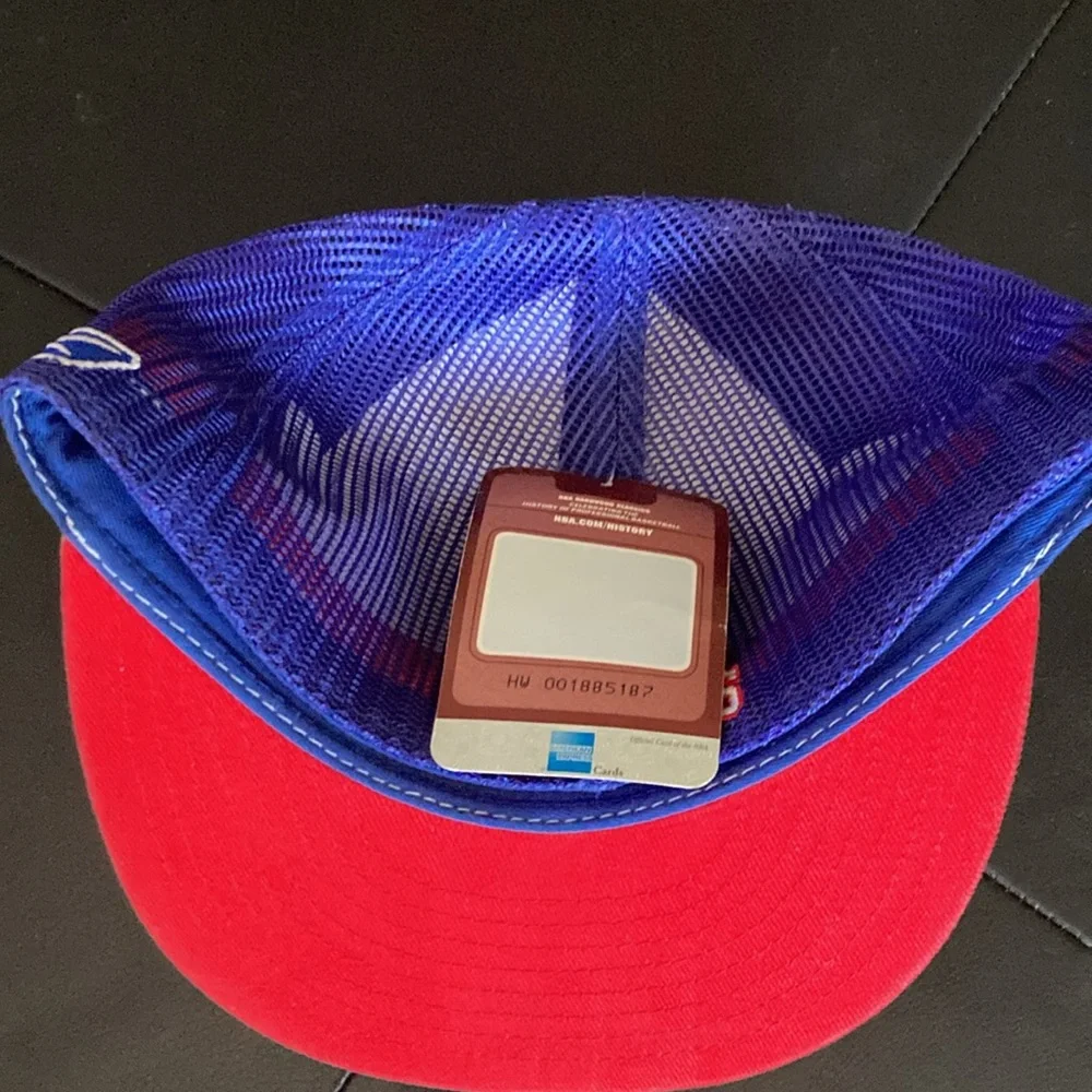 Mitchell & Ness/Reebok 76ers Fitted‎ Cap - Red, Blue, White. Suede Top.